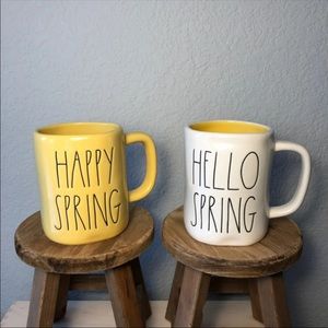 Rae Dunn Yellow Spring Mug Bundle
